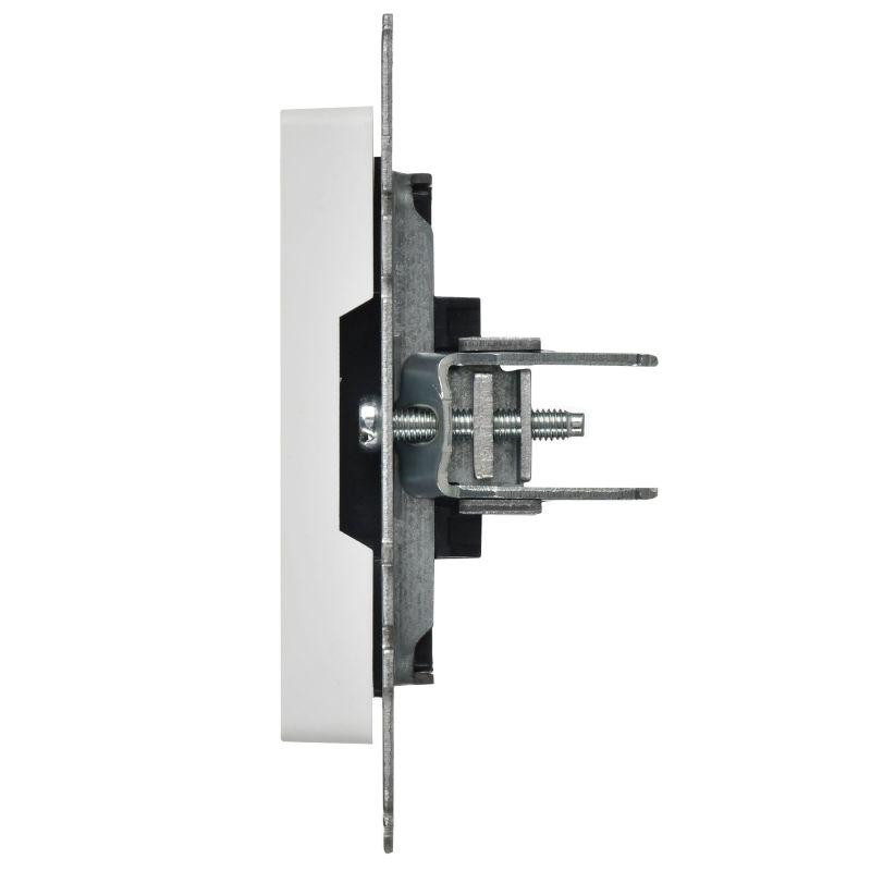 картинка Заглушка BRITE МЗ10-БрАБ с суппортом механизм арктич. бел. IEK BR-PL10-K91