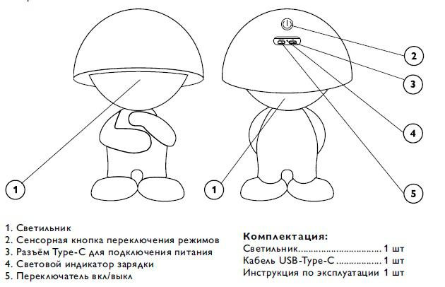 Светильник светодиодный ФАЗИКИ-3 ФЕЛИКС 3Вт 29см аккум. Li-ion 3.7В 1200мА ночник (RGB+4000К) бел. IP20 ФАZА 5061149