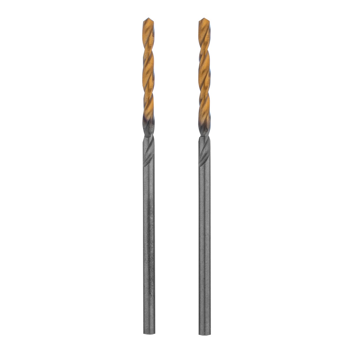 Сверло спиральное по металлу 2 x 49 мм, Р6М5, Golden Tip , 2шт. Denzel