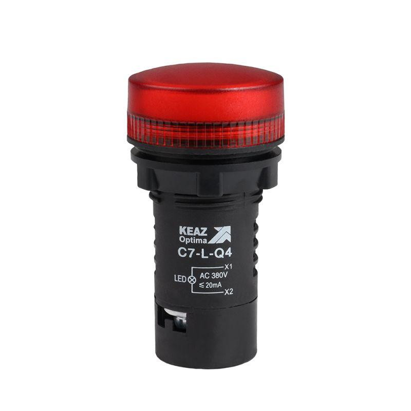 Лампа светодиодная OptiSignal Compact D22 С7-L-Q4 красн. 380В AC XB7EV04QP КЭАЗ 362165