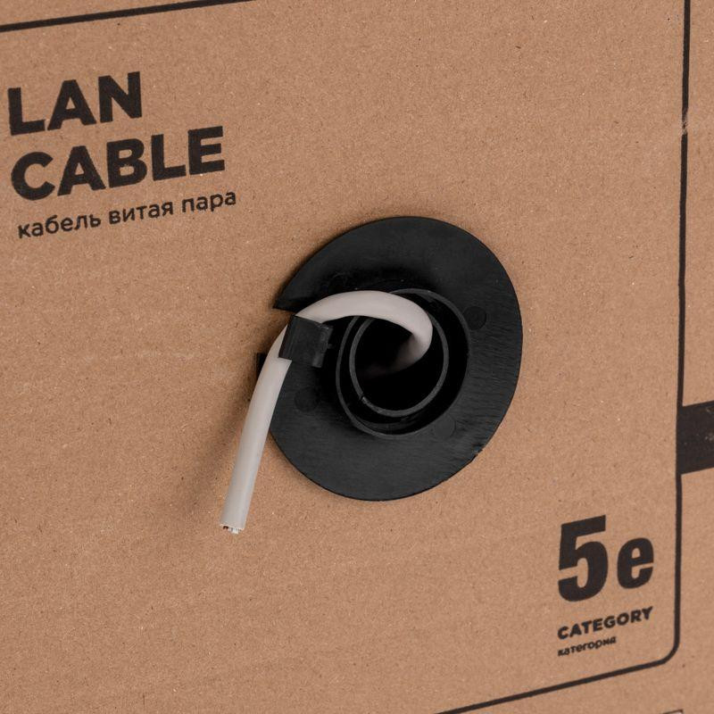 картинка Кабель витая пара U/UTP кат.5E 2х2х24AWG solid CU PVC сер. (м) Rexant 01-0023-R
