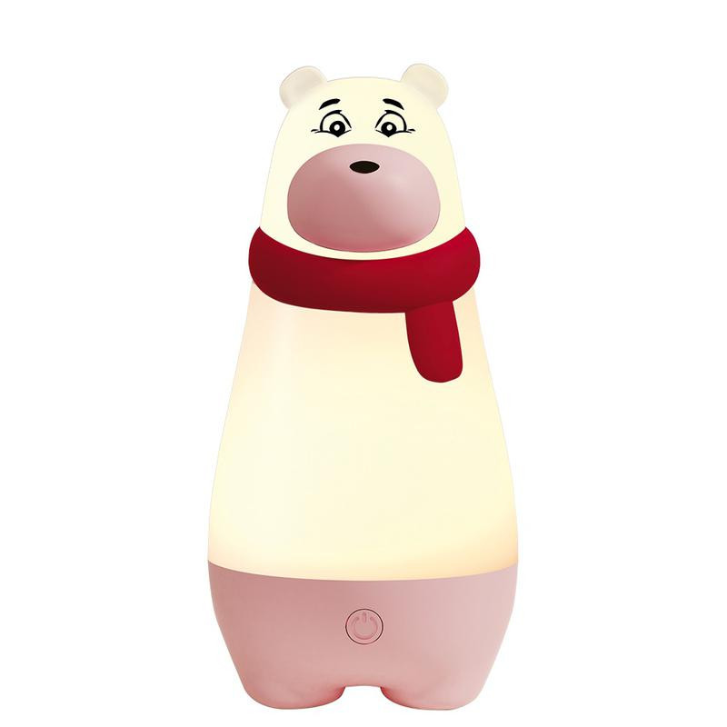 Светильник светодиодный настольный JS7-BEAR-rd МИШКА ночник аккумуляторный диммер IP20 красн. JazzWay 5061231