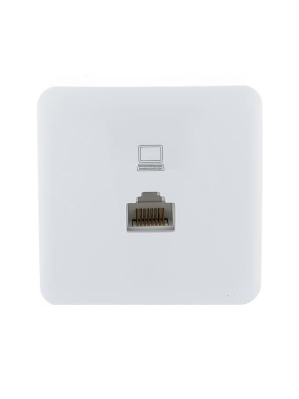 Розетка компьютерная 1-м ОП Viola RJ45 бел. LEZARD 751-0200-139