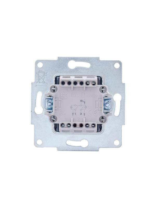 картинка Переключатель проходной 1-кл. СП Vesna с индикацией механизм крем. LEZARD 742-0388-114