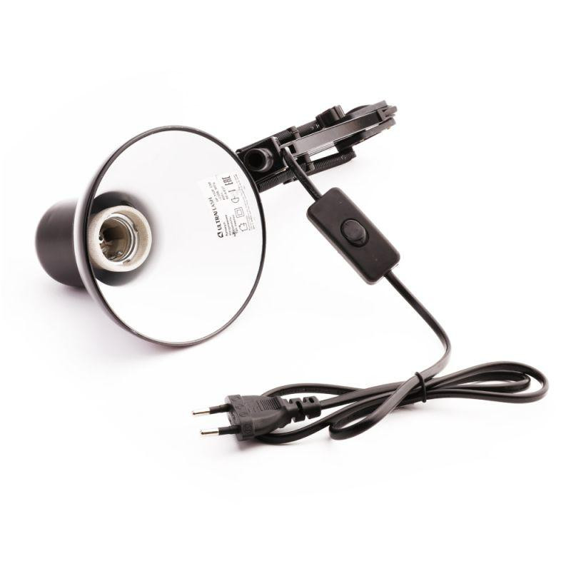 картинка Светильник настольный UF-312P С02 230В 60Вт струбцина черн. Ultraflash 12895