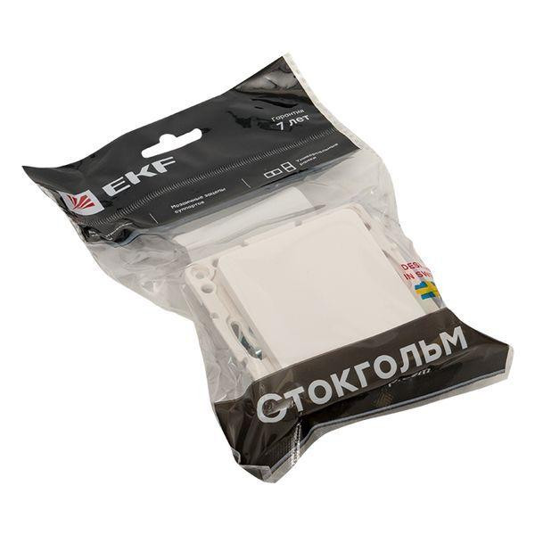 картинка Выключатель 1-кл. Стокгольм 10А механизм бел. PROxima EKF EYV10-121-10