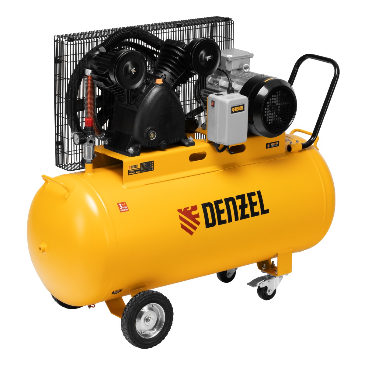 Компрессор воздушный рем. привод BCV 5500-T/200, 5,5 кВт, 200 литров, 850 л/мин Denzel