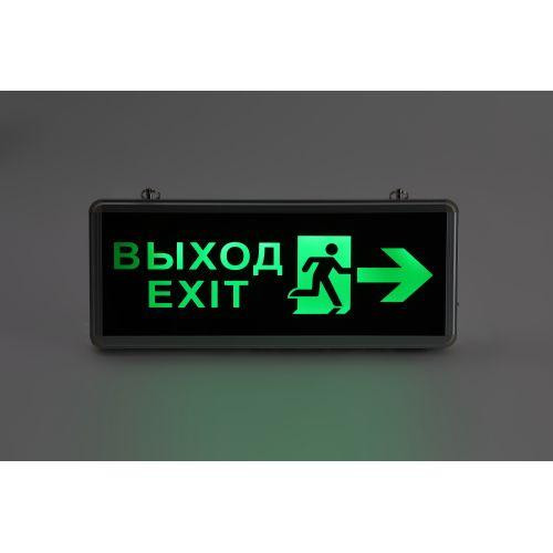 картинка Светильник светодиодный SSA-101-3-20 3ч 3Вт ВЫХОД-EXIT-ЧЕЛОВЕК-стрелка аварийный ЭРА Б0044390