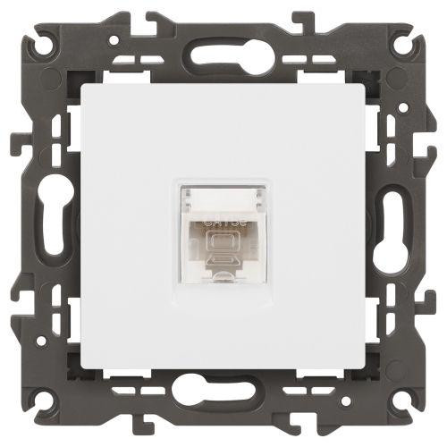 Розетка компьютерная 1-м Elegance 14-3107-01 RJ45 IP20 механизм бел. Эра Б0034302