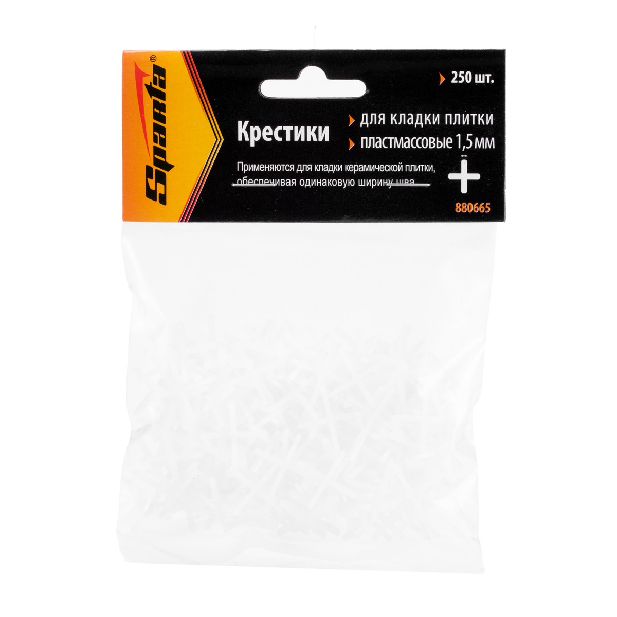 картинка Крестики, 1.5 мм, для кладки плитки, 250 шт Sparta