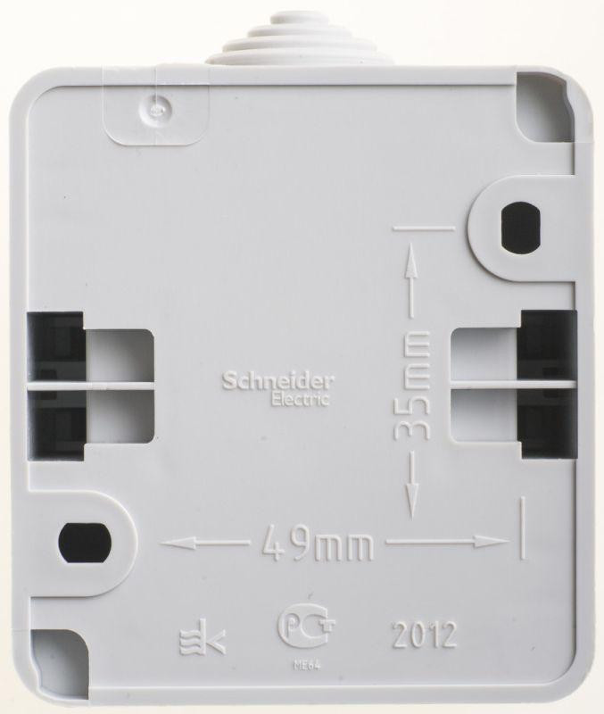 картинка Переключатель проходной 1-кл. ОП Этюд 10А IP44 10AX сер. SE BA10-046C