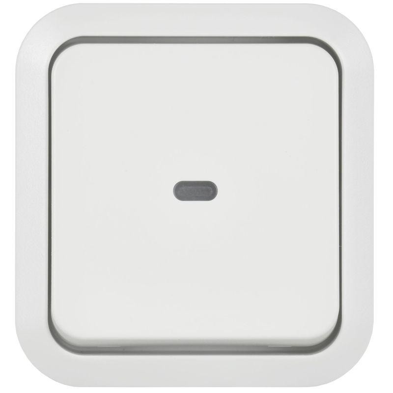 Переключатель 1-кл. ОП TORS 10А IP55 TS302 с индикацией бел. IEK TS-V10-1-10-55-K01