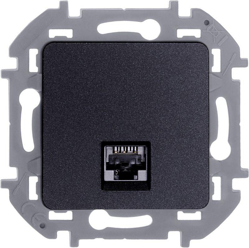 картинка Розетка компьютерная Inspiria RJ45 кат.6 UTP механизм антрацит IEK 673833
