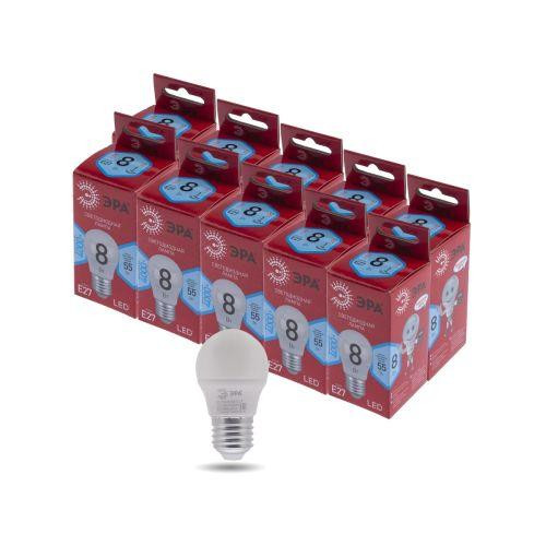 картинка Лампа светодиодная RED LINE LED P45-8W-840-E27 R 8Вт P45 шар 4000К нейтр. бел. E27 Эра Б0049645