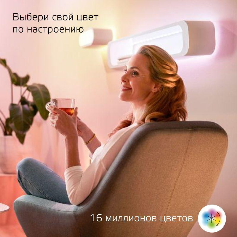 картинка Лента светодиодная умная Smart Home 12Вт 3000-6000К IP20 520-1000лм RGBW + измен. цветов. темпер. + диммир. управление по Wi-Fi драйвер (уп.3м) GAUSS 5010122