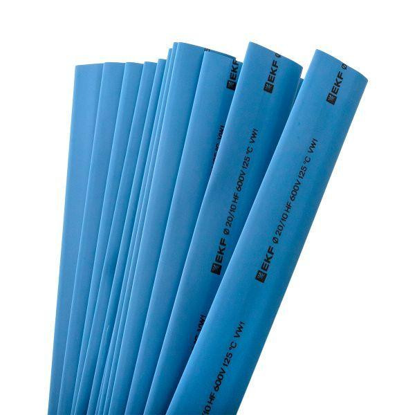 картинка Трубка термоусадочная ТУТ нг 20/10 син. 1м (уп.50м) PROxima EKF tut-20-g-1m