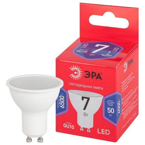 картинка Лампа светодиодная RED LINE LED MR16-7W-865-GU10 R 7Вт MR16 софит 6500К холод. бел. GU10 Эра Б0045350