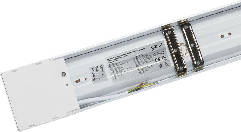 картинка Светильник светодиодный WLF-2 36Вт 6500К IP40 3260лм 1192х75х25мм ДПО линейный матов. рассеив. сталь GAUSS 844425336