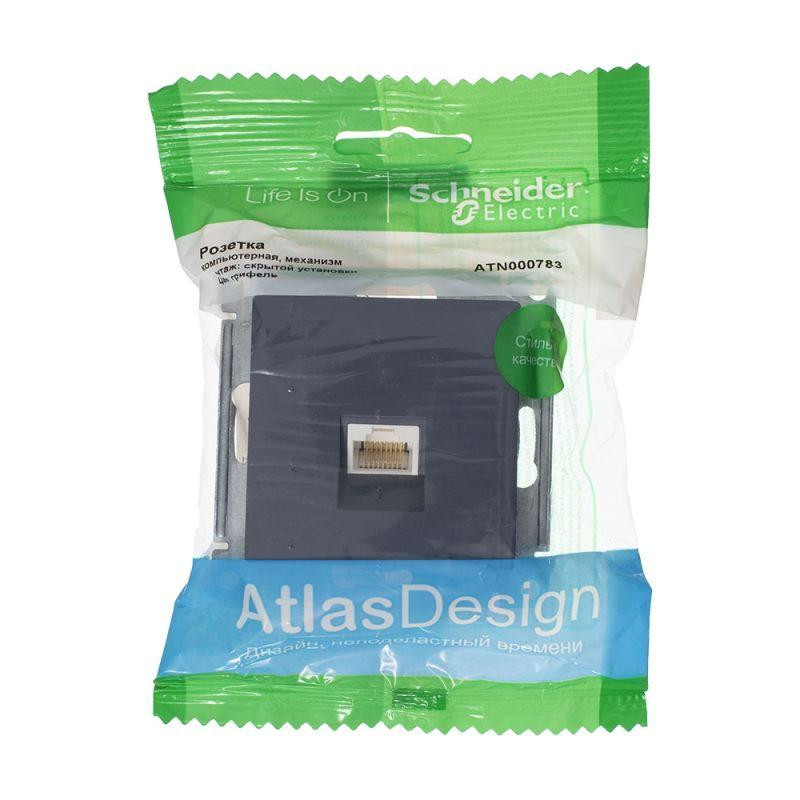 картинка Розетка компьютерная AtlasDesign RJ45 кат.5E механизм грифель SE ATN000783