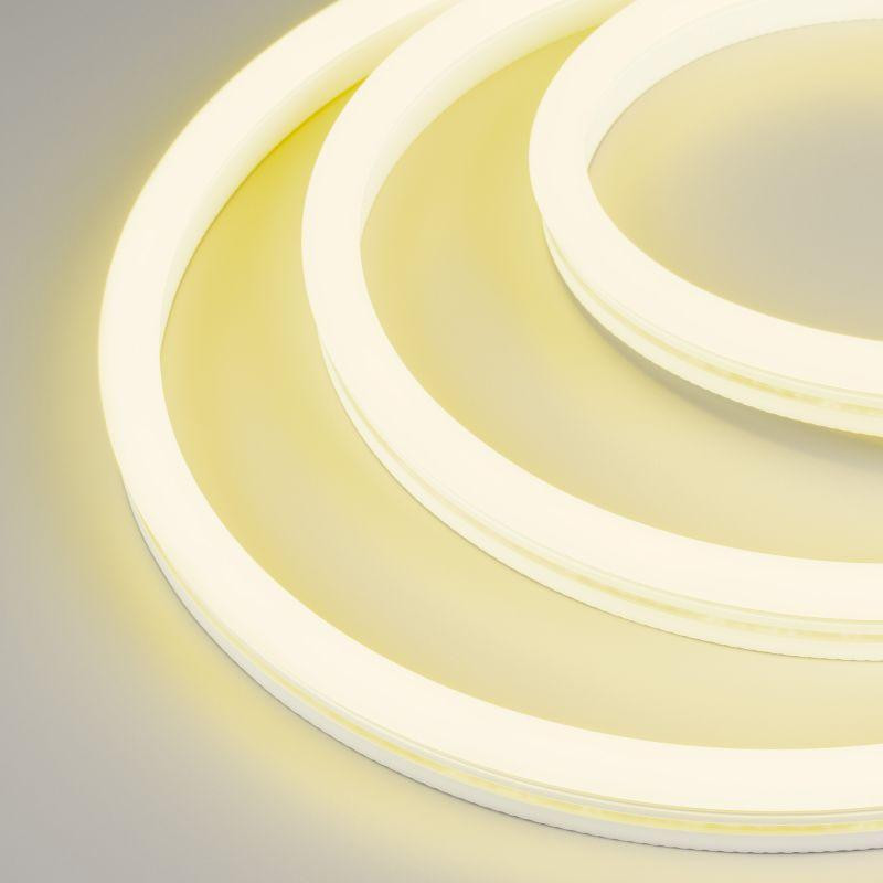Лента светодиодная WAVE-SIDE-A120-12x25mm 230В Yellow 12Вт/м IP67 wire x2 грибовидная форма герметичная (уп.50м) Arlight 051937