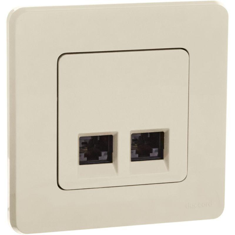 Розетка компьютерная 2-м Inspiria RJ45 кат.6 UTP механизм сл. кость IEK 673841