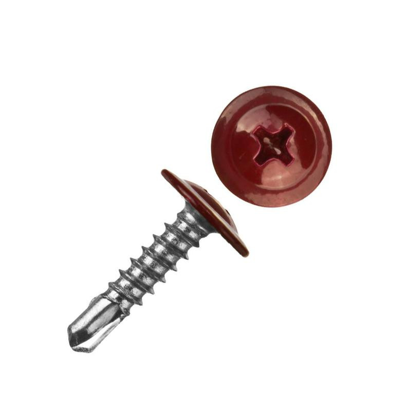 Саморез ШСММ сверло 4.2х16 темн.красн. KP RAL 3005 (уп.20шт) Tech-Krep/Zitar 125492