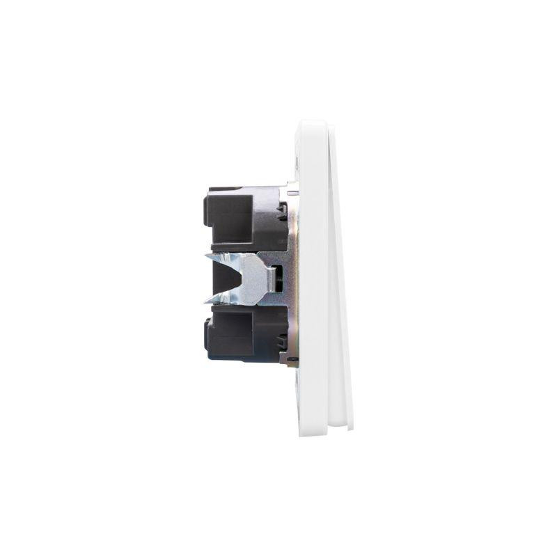 Выключатель 2-кл. СП ROUND MIELE 10А с подсветкой перламутр Kranz KR-78-0714-1