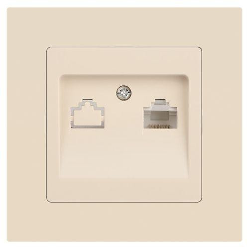 картинка Розетка компьютерная 1-м СП Accent 6-303-02 RJ45 IP20 сл. кость Intro Б0063627
