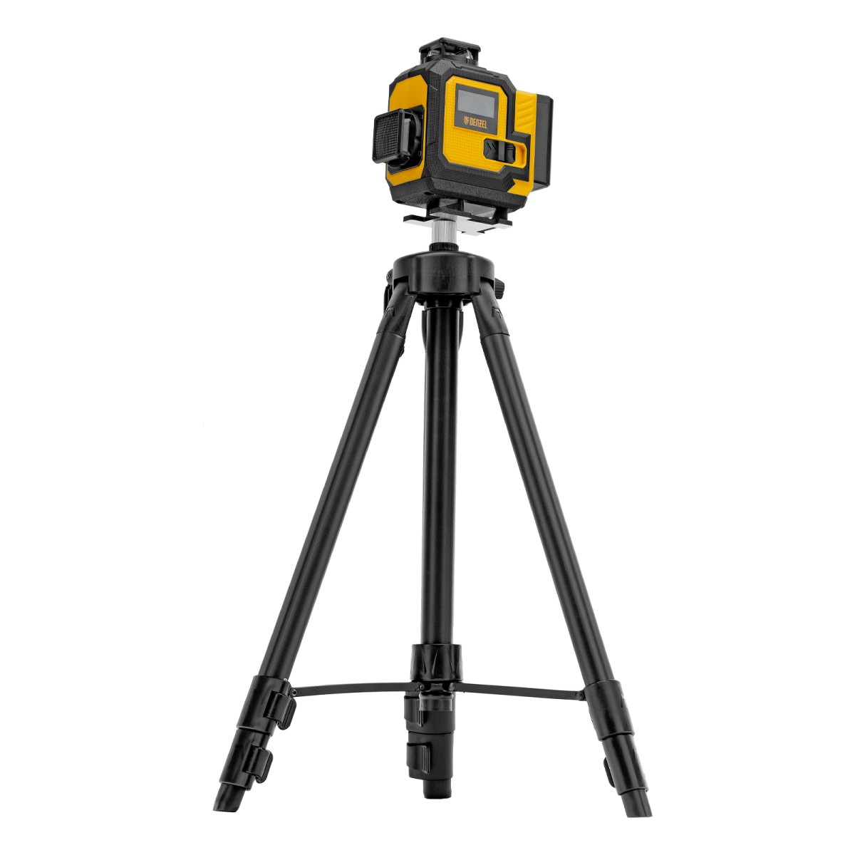 Лазерный уровень мультипризменный DLV 360-4T, 30 м, зеленый луч, Li-Ion 2,4 Aч, штатив// Denzel