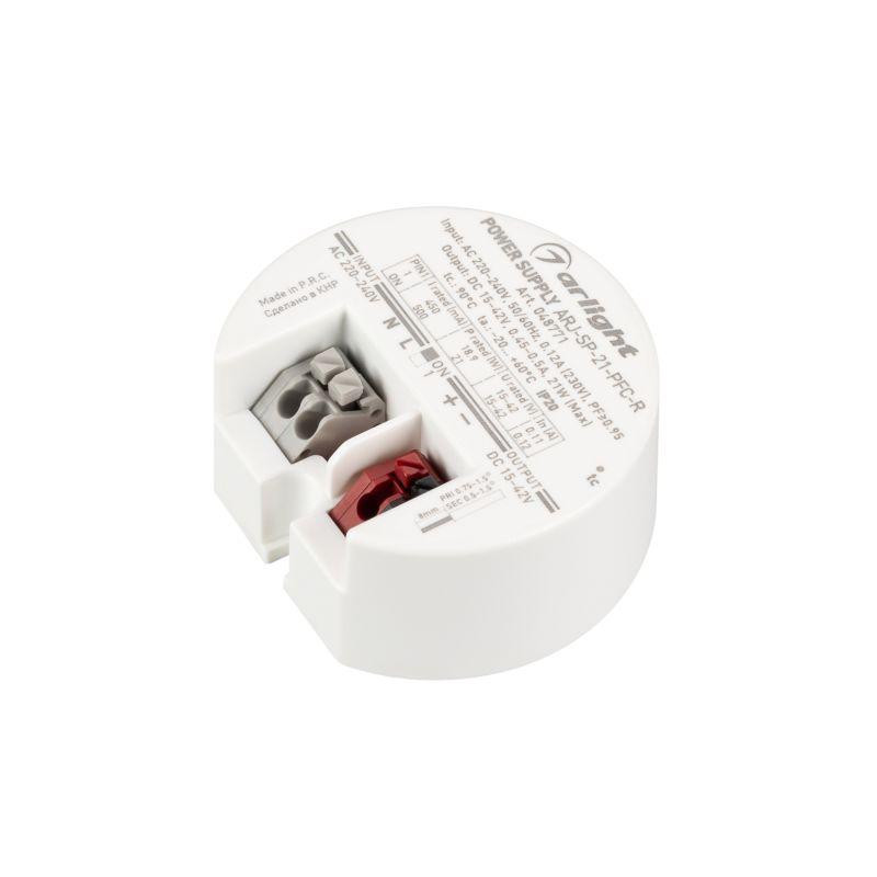 Блок питания ARJ-SP-21-PFC-R 15-42В 0.45-0.5А 21Вт IP20 пластик Arlight 048771