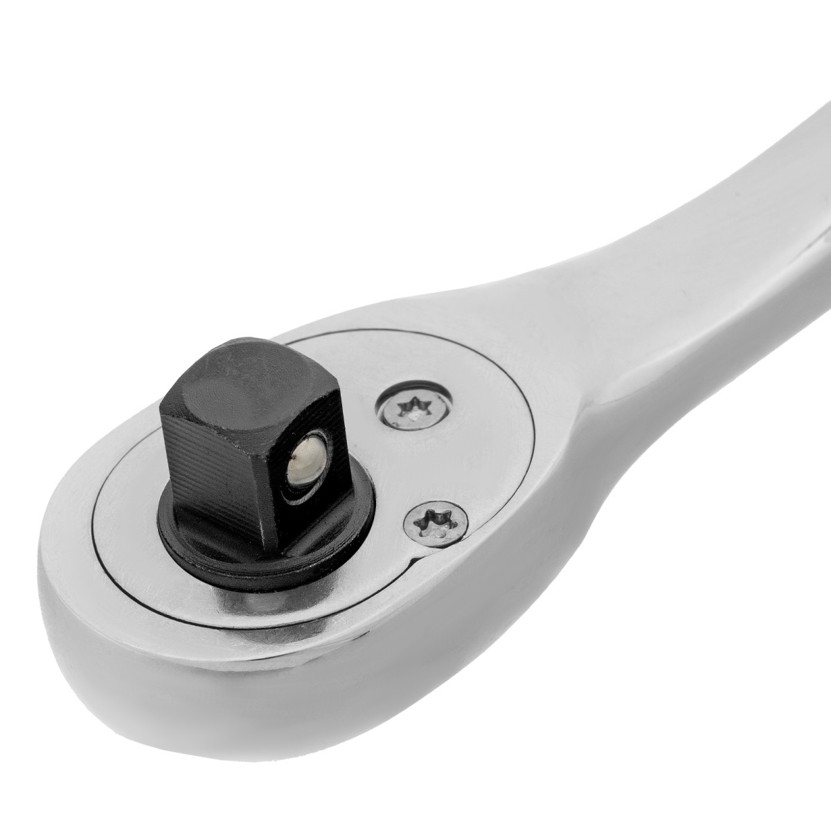 картинка Ключ-трещотка 3/8", CrV, 90 зубьев, усиленный, хром Gross