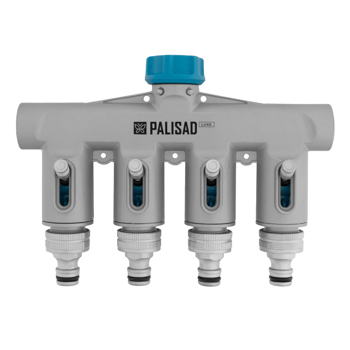 Разветвитель четырехканальный, с внутренней резьбой 3/4", алюминий, LUXE Palisad