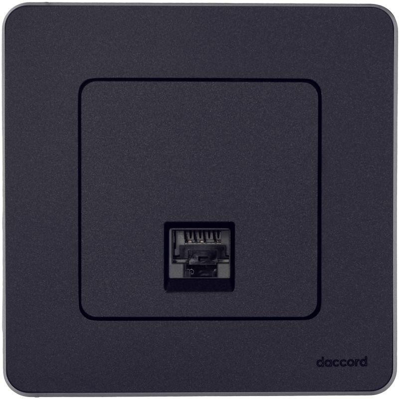 картинка Розетка компьютерная Inspiria RJ45 кат.6 UTP механизм антрацит IEK 673833