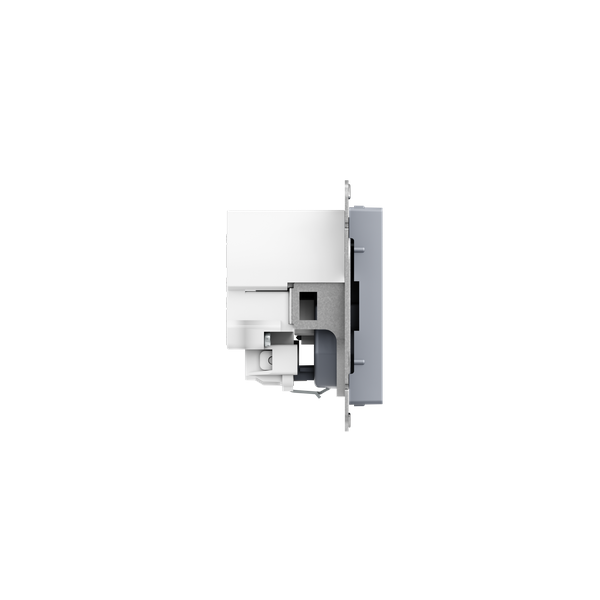 картинка Розетка СП Эпика 16А с 2 USB-A+С с заземл. защ. шторки механизм алюм. EKF UP1-SOA-111-USBA+USBC