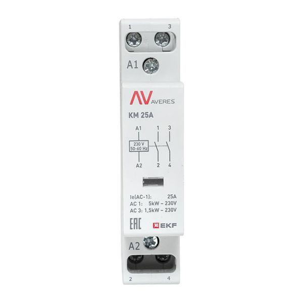 Контактор модульный КМ 25А 2NО 230В AC (1 мод.) AVERES EKF km-av-1-25-20-230V