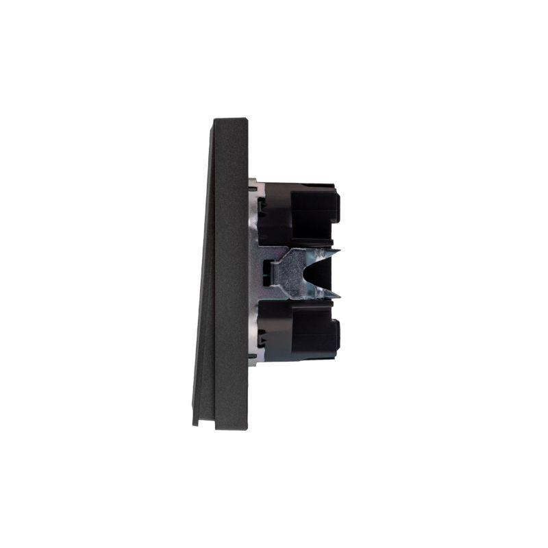 Выключатель 2-кл. СП STRONG MIELE 10А графит Kranz KR-78-0706-6