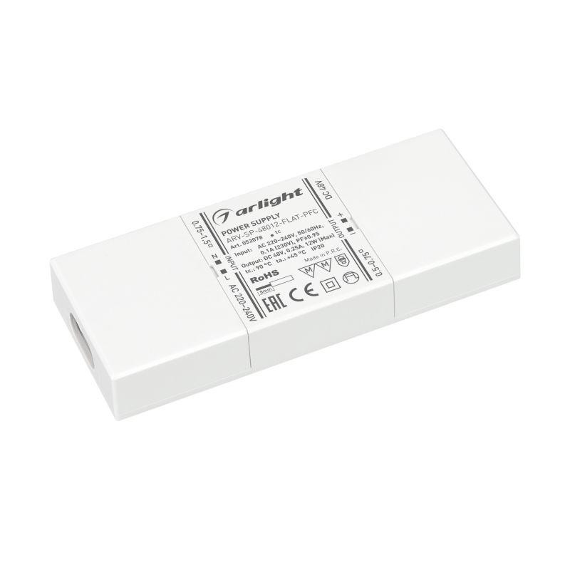 Блок питания ARV-SP-48012-FLAT-PFC 48В 0.25А 12Вт IP20 пластик Arlight 052078