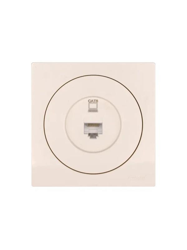 Розетка компьютерная СП OSEN RJ45 кат.6 механизм сл. кость LEZARD 743-9088-140
