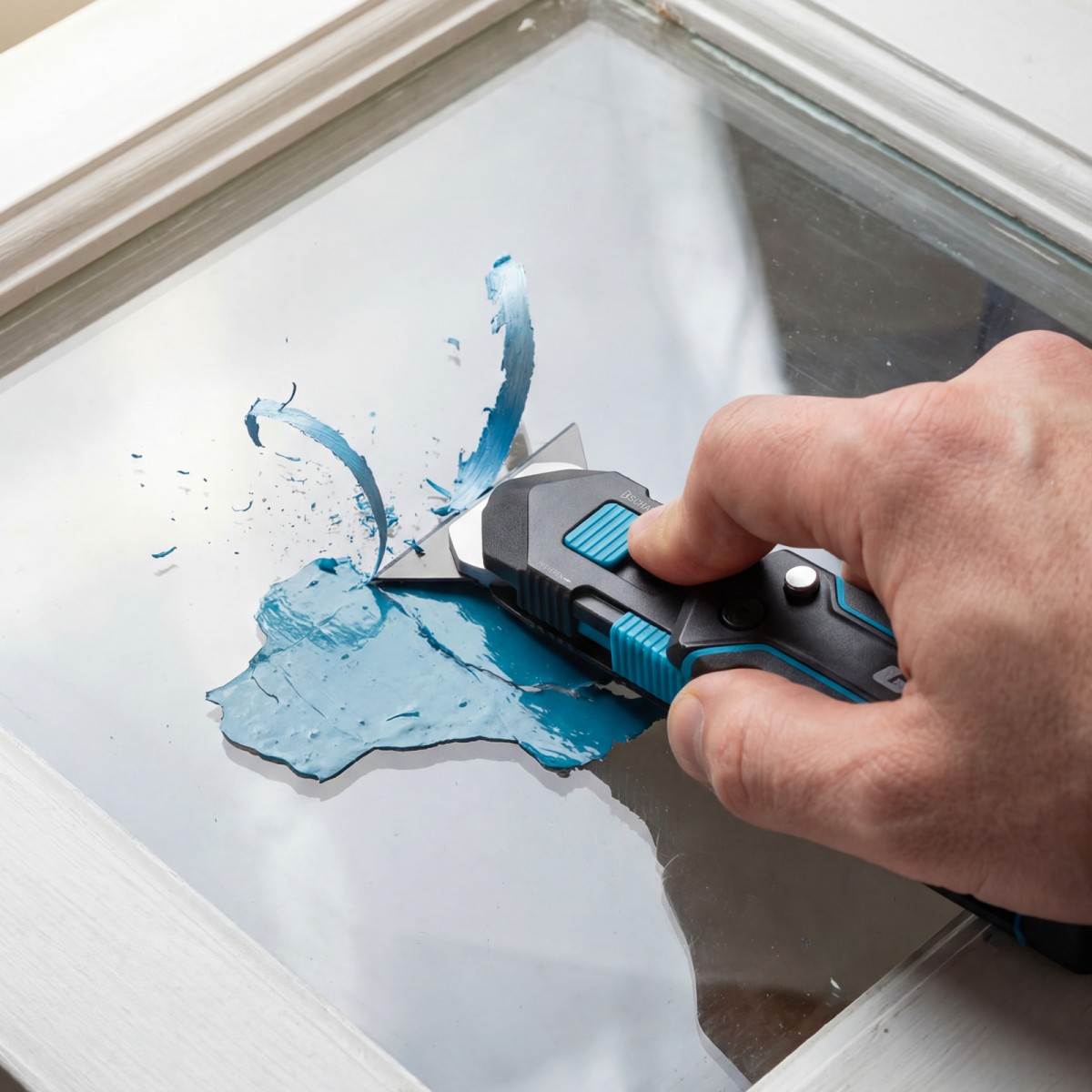картинка Нож-скребок складной, 19мм, сменное лезвие, SK2, 5 запас. лезвий, алюмин. корпус, клипса GROSS