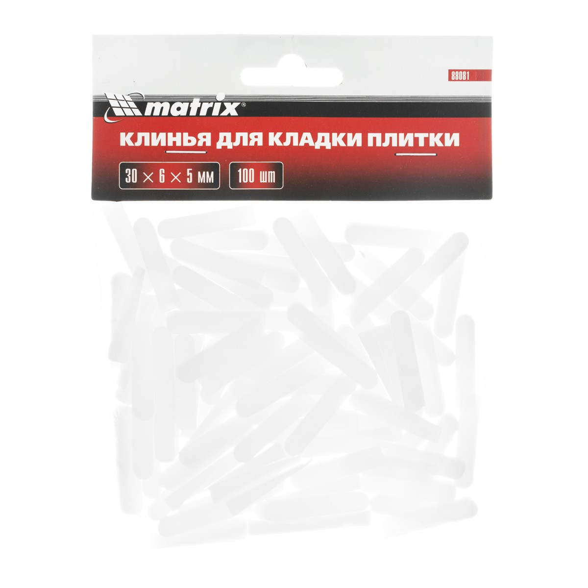 картинка Клинья, 30 х 6 х 5мм, для кладки плитки, 100 шт Matrix