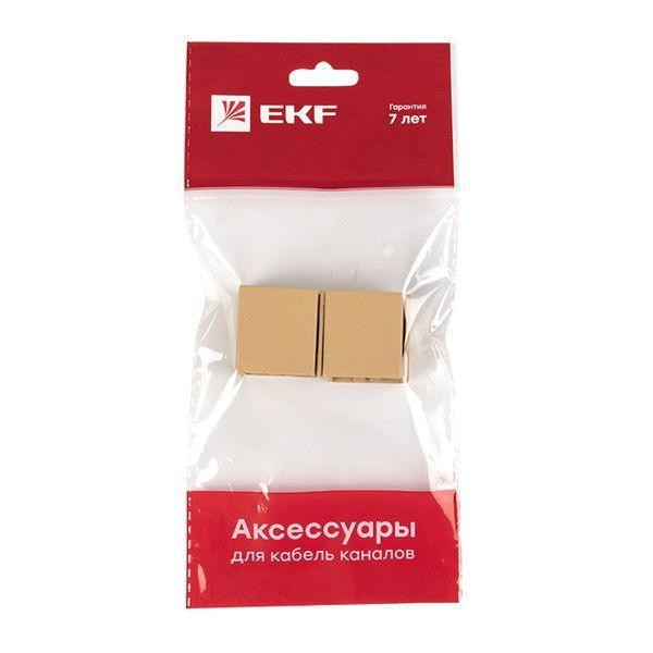 картинка Соединитель на стык 25х16 под свет. дерево Plast PROxima (уп.4шт) EKF conl-25-16x4