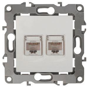 Розетка компьютерная 2-м Эра12 RJ45 12-3108-01 бел. Эра Б0014729