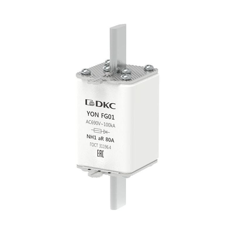 Предохранитель YON ножевого типа FG1 80А 690В хар-ка aR DKC 1FG01-0080-690V-AR