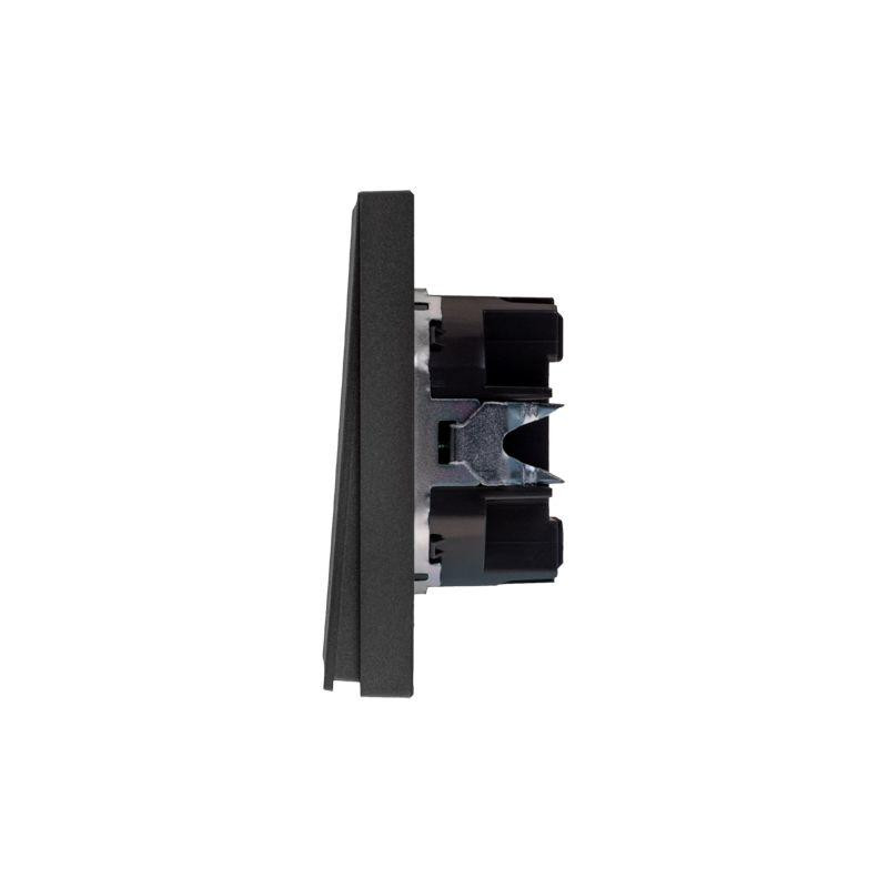 Переключатель проходной 2-кл. СП STRONG 10А графит Kranz KR-78-0709-6