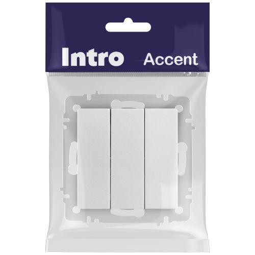 Выключатель 3-кл. СП Accent 6-106-03 10А IP20 250В AL/CU алюм. Intro Б0063536