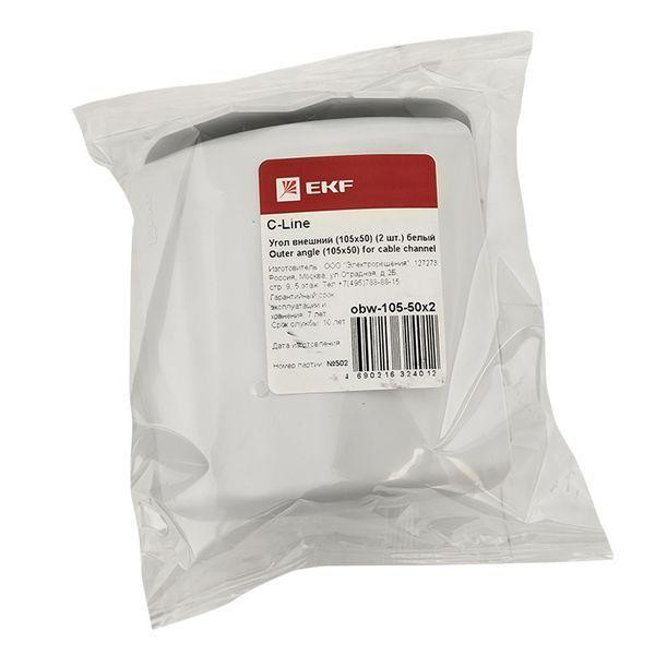 картинка Угол внешний 105х50 C-Line бел.(уп.2шт) EKF obw-105-50x2