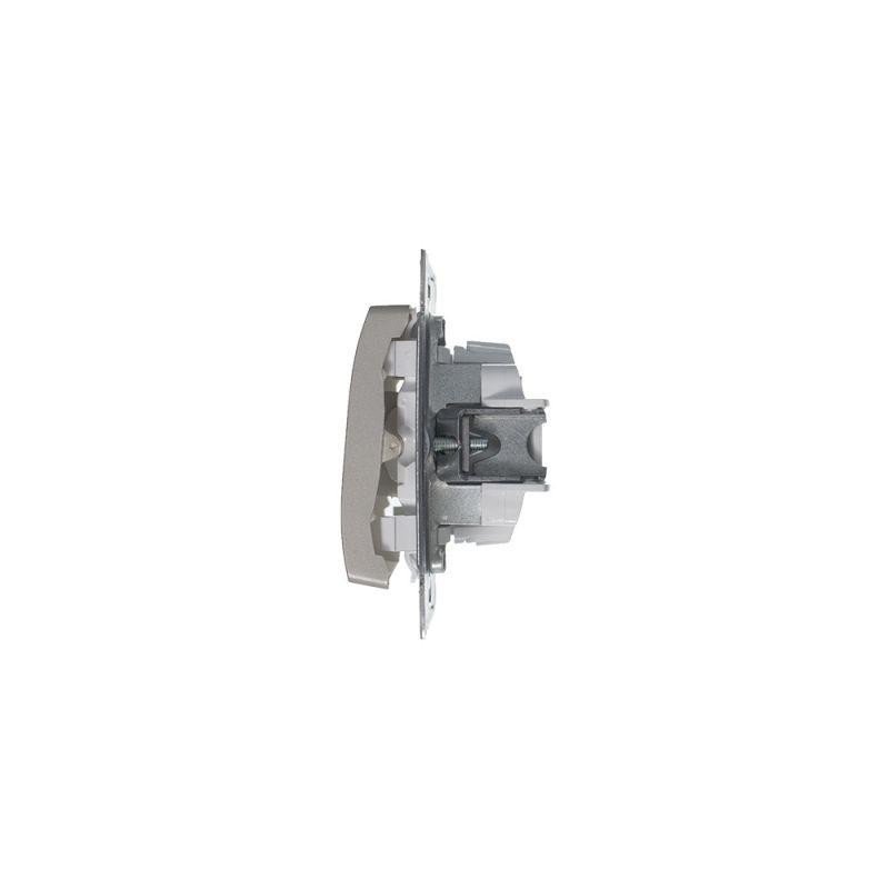 картинка Выключатель 1-кл. СП Glossa 10А IP20 (сх. 1) 10AX механизм платина SE GSL001211