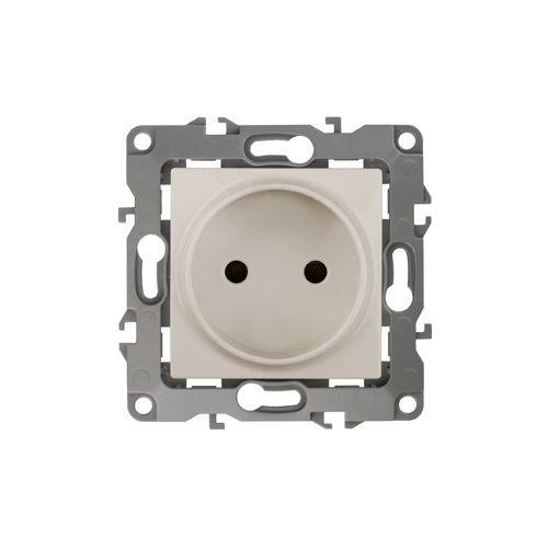 картинка Розетка 1-м СП Эра12 12-2105-02 16А IP20 16AX 250В 2P механизм сл. кость Эра Б0018255