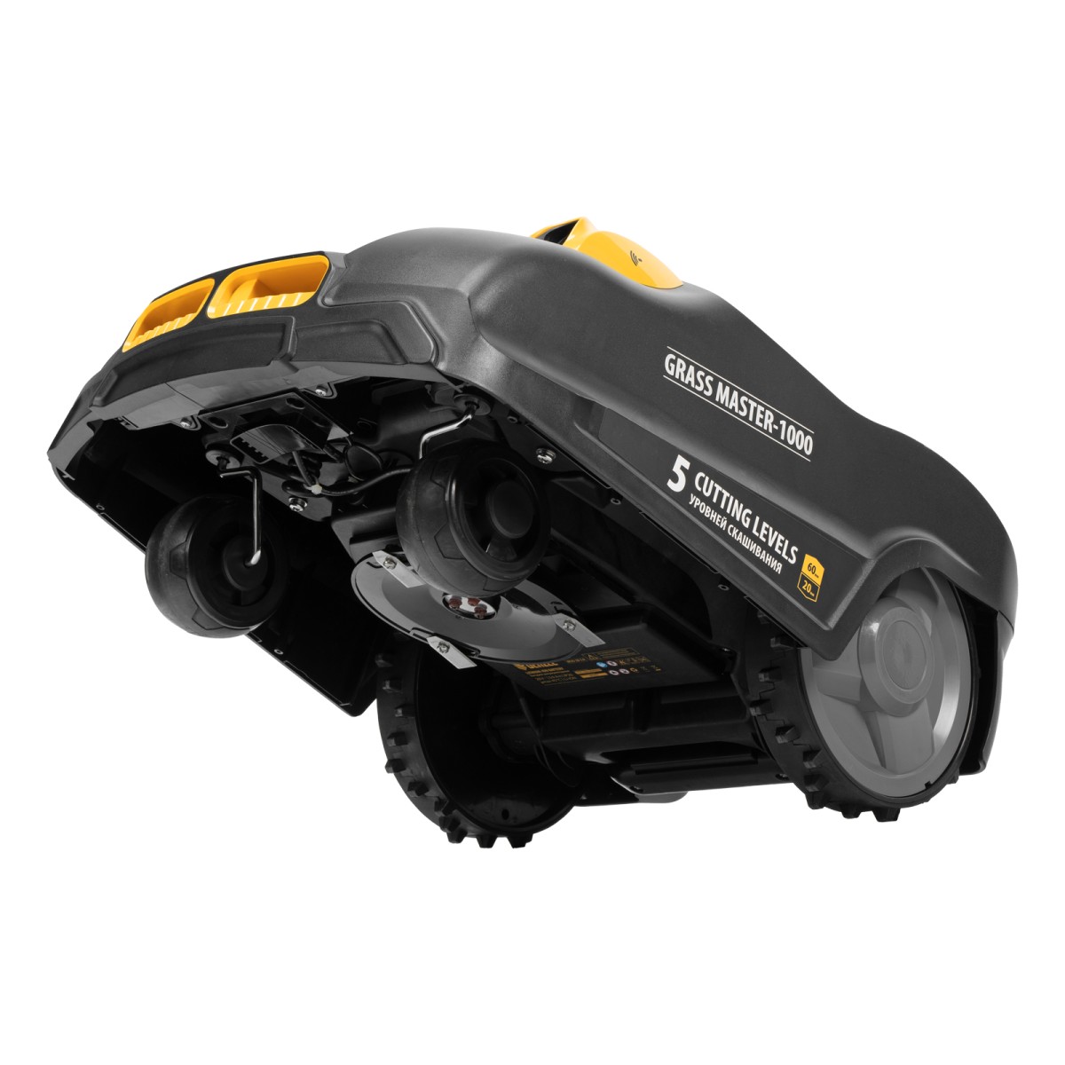 картинка Робот-газонокосилка Grass Master 1000 1000м², 3Ач, 28V, LCD дисплей, Denzel
