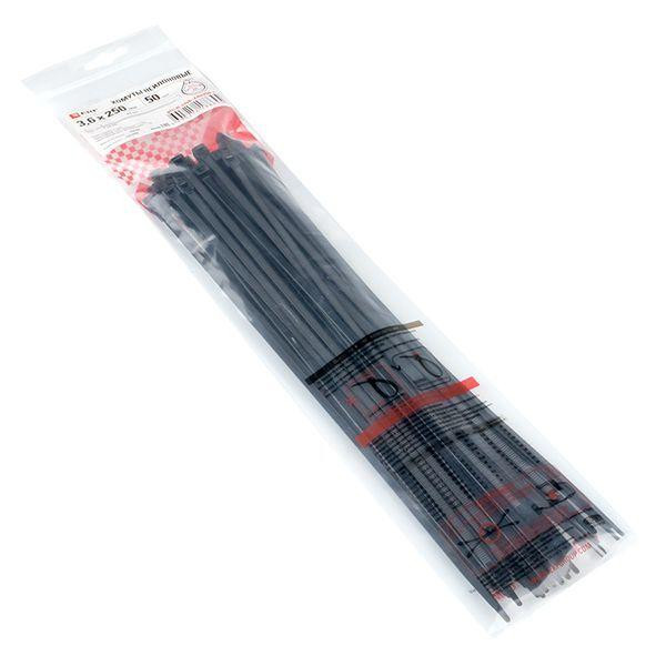 картинка Хомут P6.6 3.6x250 FlexLock стандартный черн. (уп.50шт) PROxima EKF plc-fl-ctsb-3.6x250-r